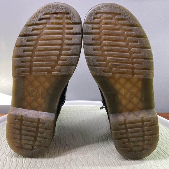 Dr Doc Martens Black Boot‎ Leather Combat Punk Biker Youth 4UK-Women 6US-Men 5US - Picture 10 of 11